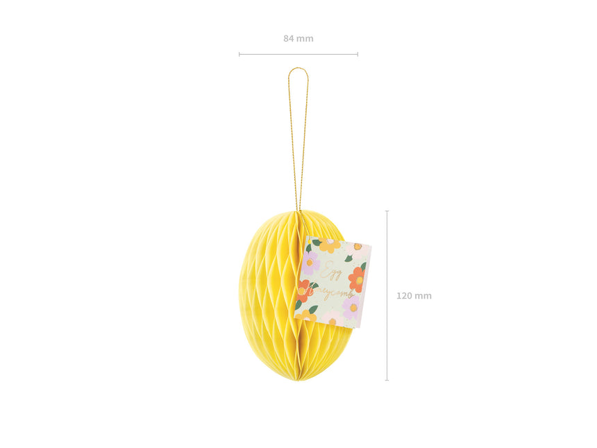 Gelbes Honigwaben-Osterei 12cm
