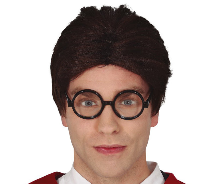 Halloween Perücke Zauberer Braun