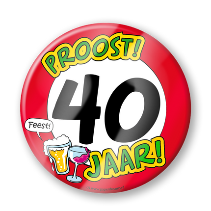 Bierdeckel 40 Jahre 12,5cm 6Stk.