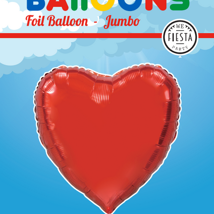 Heliumballon Herz Rot XL Leer 92cm
