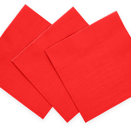 Rote Servietten 3 Lagen 33cm 20 Stk.
