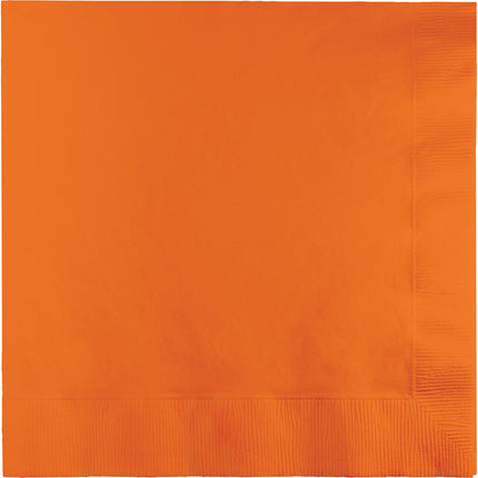 Orangefarbene Servietten 3-lagig 33cm 50Stk