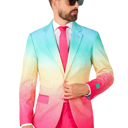 Regenbogen Fuchsia Blau Anzug Männer <tc>OppoSuits</tc>