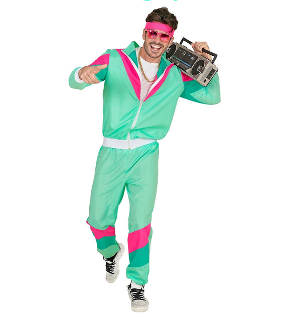 Neon 80S Trainingsanzug Faulty Turquoise