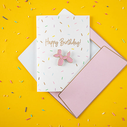 Grußkarte Happy Birthday Hund 14,8cm