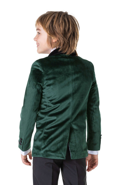 Dunkelgrüner Samtblazer Boy <tc>OppoSuits</tc>