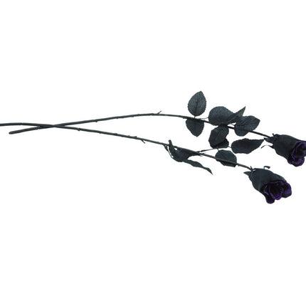 Halloween Schwarze Rose 42cm