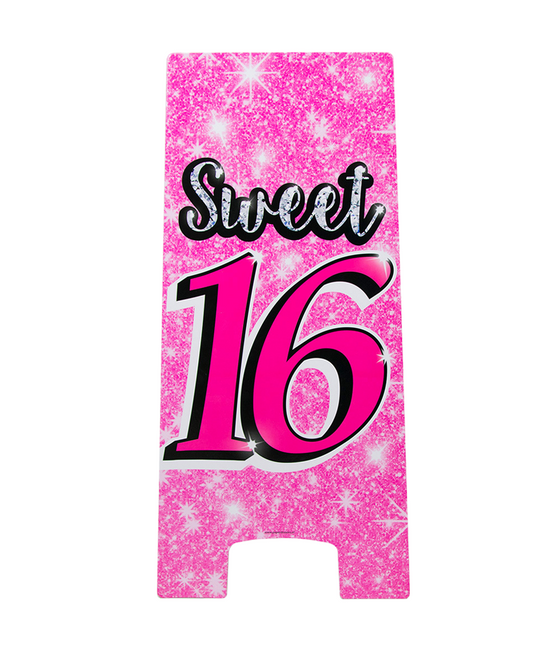 Warnschild Sweet 16 Pink 62,5cm