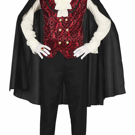 Vampir Halloween Kostüm Männer Rot Weiß