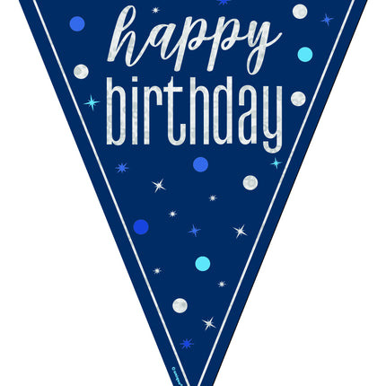 Happy Birthday Girlande Blau 2,5m