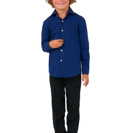 Dunkelblaues Hemd Junge <tc>OppoSuits</tc>