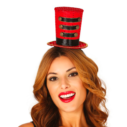 Stirnband Majorette Mini Hut Rot