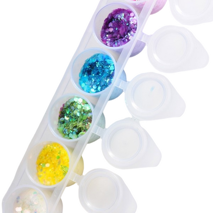 Buntes Chunky Glitters Set 7 Stück