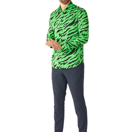 Tiger Green Shirt Männer OppoSuits