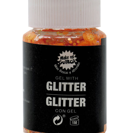 Orange Glitter Gel 20g