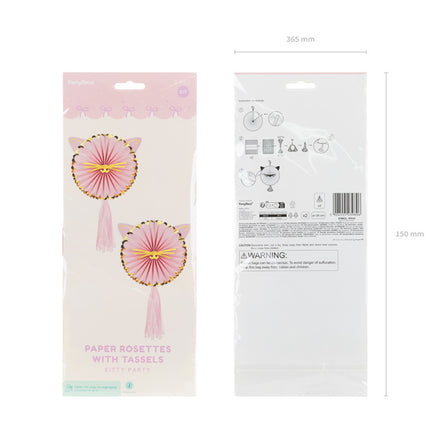 Katze Rosette 26cm 2Stk