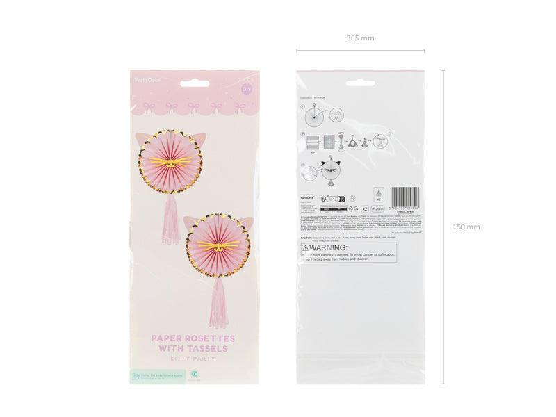Katze Rosette 26cm 2Stk