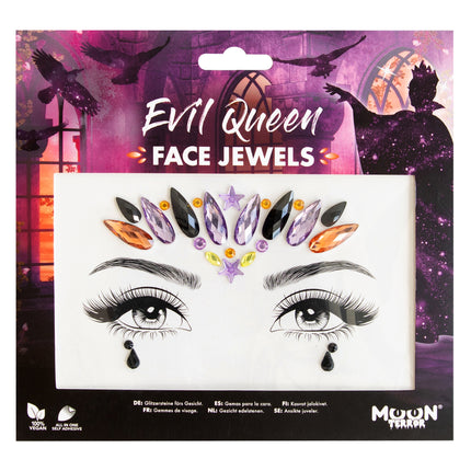 Moon Terror Halloween Gesichtsjuwelen Böse Königin
