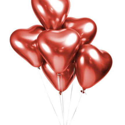 Herz Ballons Rot 30cm 6Stk