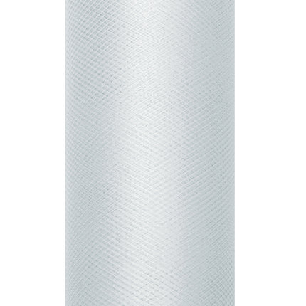 Graue Tüllrolle 30cm 9m