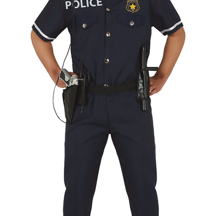 Polizeikostüm Männer kurze Ärmel