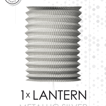 Silberner Lampion Metallic 16cm