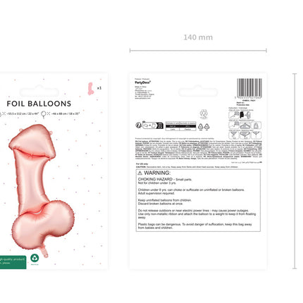 Junggesellinnenabschied Helium Ballon Pecker Leer