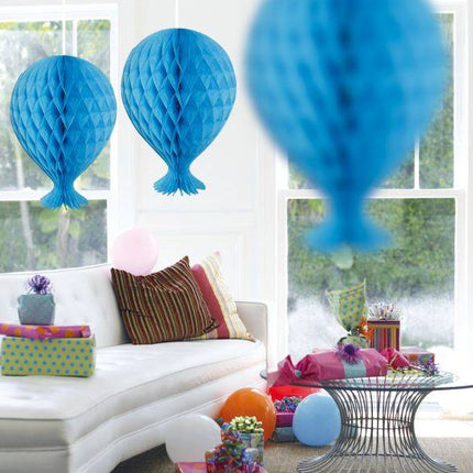 Wabenballon Hellblau 37cm