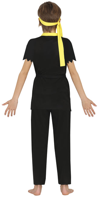 Ninja Kostüm Schwarz Gelb Junge