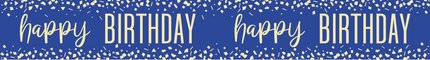 Happy Birthday Banner Dunkelblau 2,74m