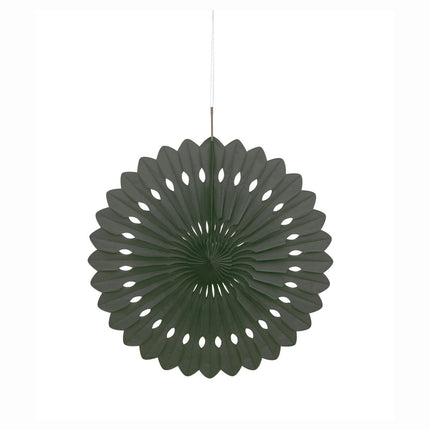 Papierfächer Schwarz 40cm