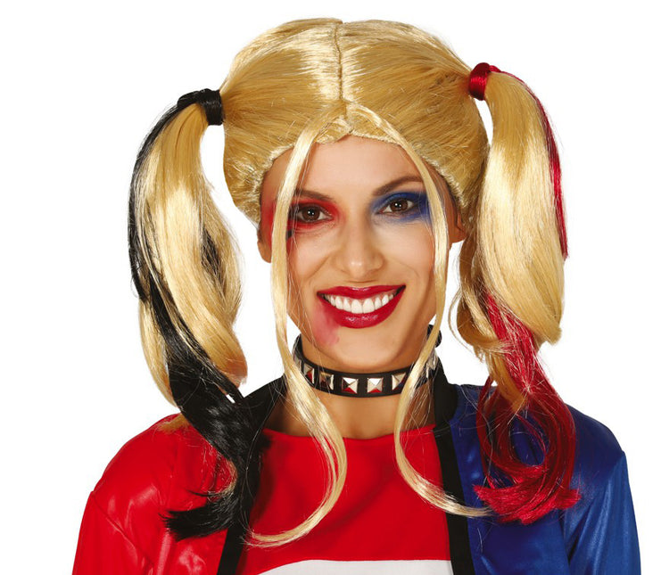 Halloween Perücke Harley Quinn