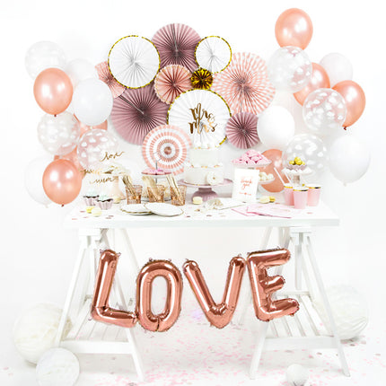 Folienballon Buchstabe E Rose Gold Leer 35cm