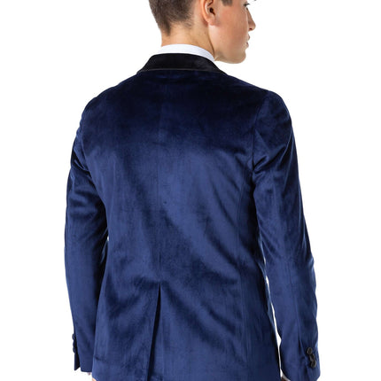 Dunkelblauer Samtblazer Junge Teen <tc>OppoSuits</tc>