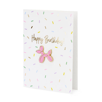 Grußkarte Happy Birthday Hund 14,8cm