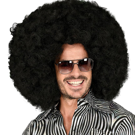 Schwarze Maxi Afro Perücke