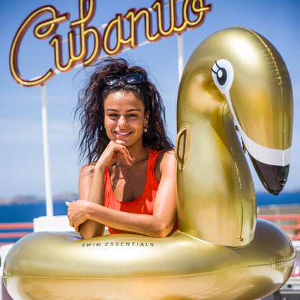 Schwimmkorb Schwan Gold 95cm