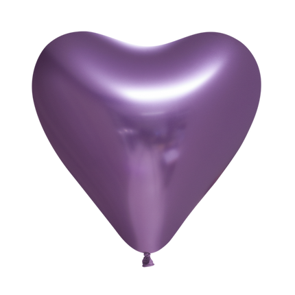 Herz Ballons Lila 30cm 6Stk