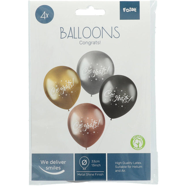 Luftballons Congrats 33cm 4Stk