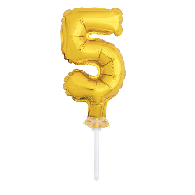 Tortenaufleger Folienballon Figur 5 21cm