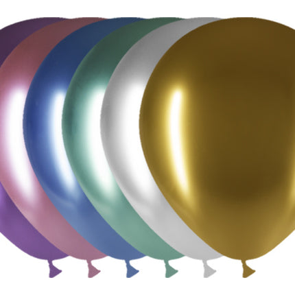 Bunte Ballons Chrom 30cm 10Stück
