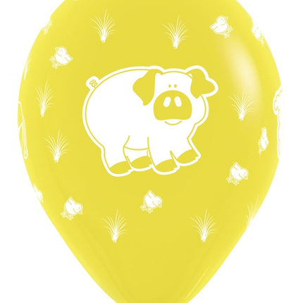 Ballons Bauernhof Tiere Mix 30cm 25Stk