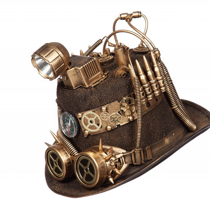 Hut Steampunk mit Minenlampe