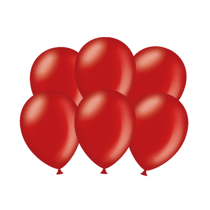 Rote Luftballons Metallic 30cm 6 Stk.