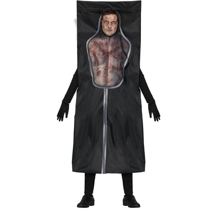 Leichensack Halloween Kostüm schwarz L