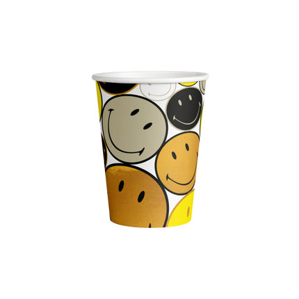 Farbige Becher Smiley 250ml 8Stück