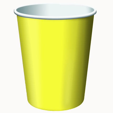 Hellgelbe Becher 256ml 24Stk.