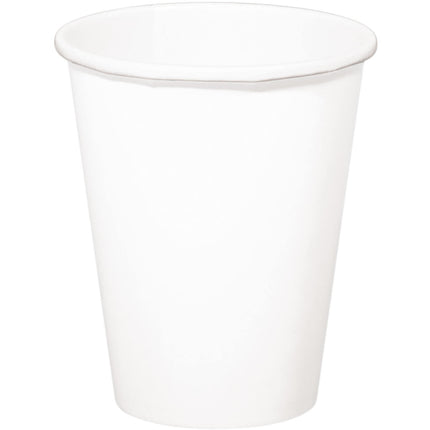 Weiße Becher aus Pappe 350ml 8 Stk.