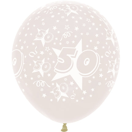 Ballons Nummer 50 Klar 45cm 25Stk