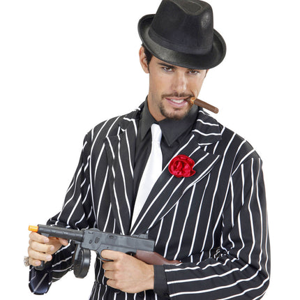 Schwarzer Hut Gangster mit schwarzem Band